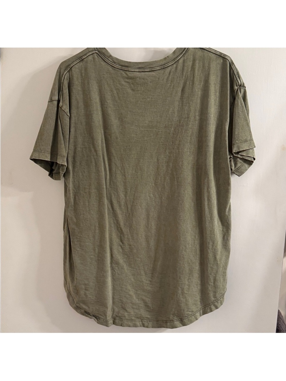 aerie Olive Green Crew Neck Tee - Picture 3 of 4